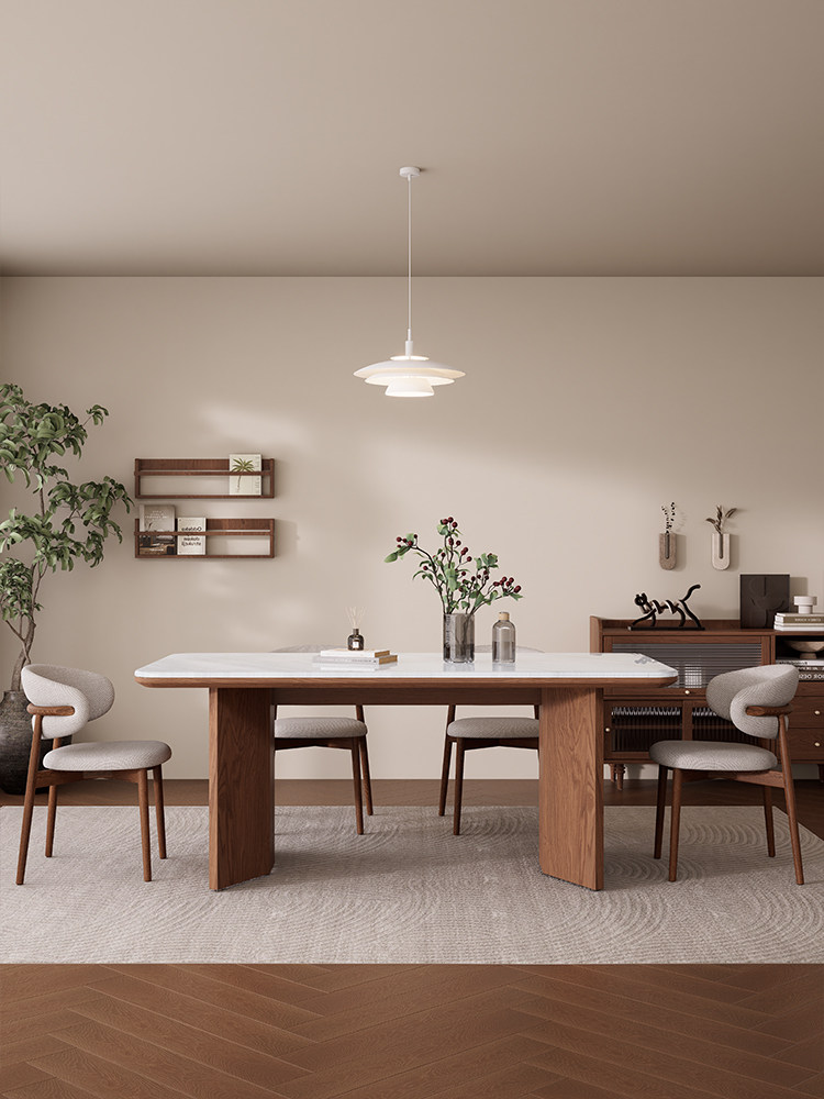 佳嘉美家居简约微晶石实木餐桌椅组合家用餐厅大理石奢石餐台桌子,住宅家具,大理石餐桌,淘宝优惠券,粉丝福利购,淘宝优惠卷