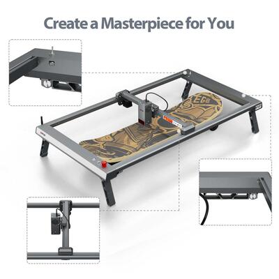 昂图激光雕刻机ETK2.0加长配件适用于OLM3雕刻区域加长套件