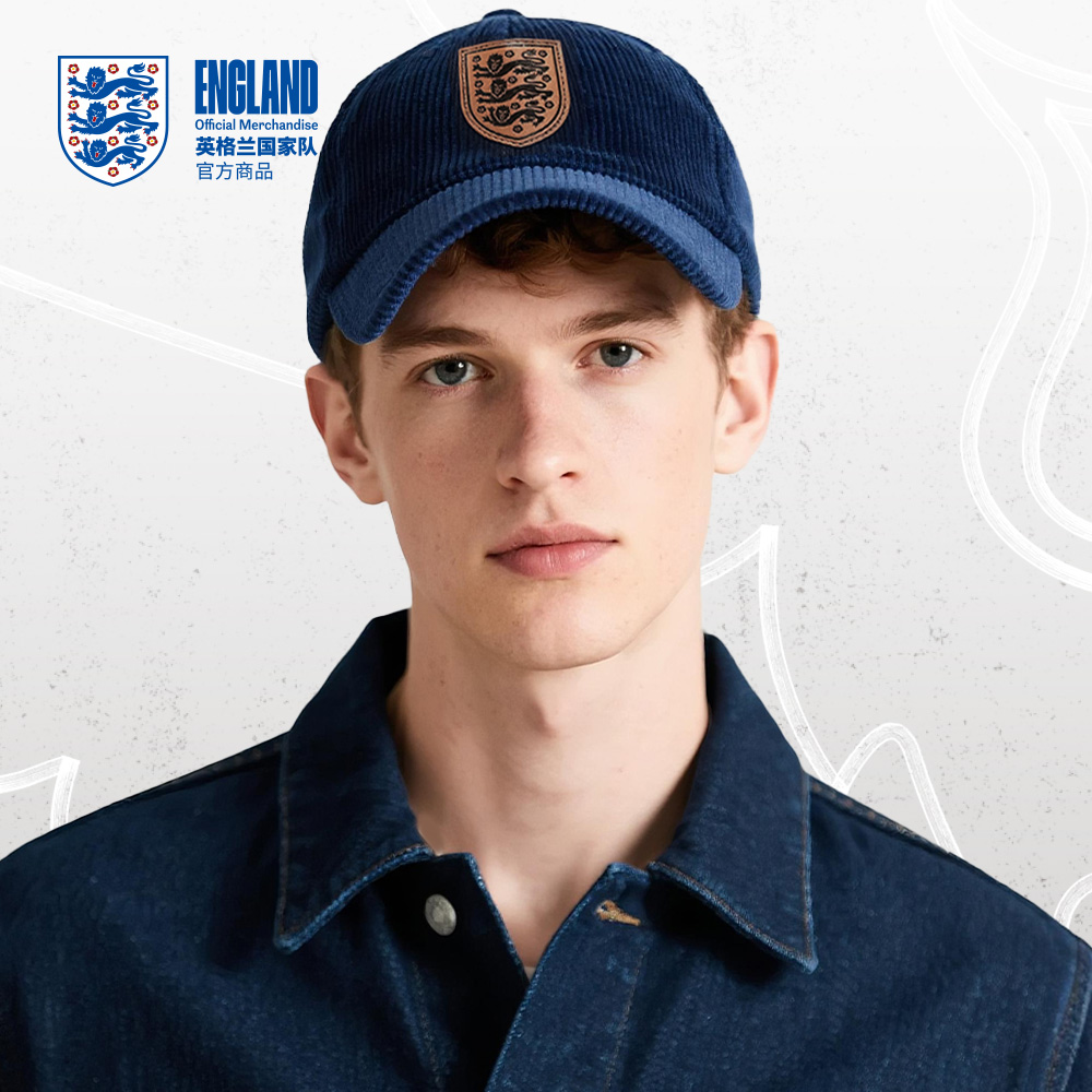 英格兰国家队棉质灯芯绒棒球帽