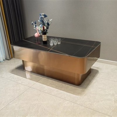 KTV茶几定制岩板不锈钢酒吧轻奢茶几夜场包厢专用岩板轻奢现货发