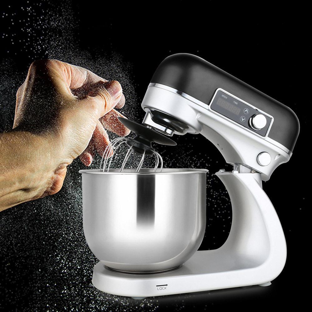 外贸6L厨房静音直流电机食品搅拌机金属压铸铝机身厨师机和面机