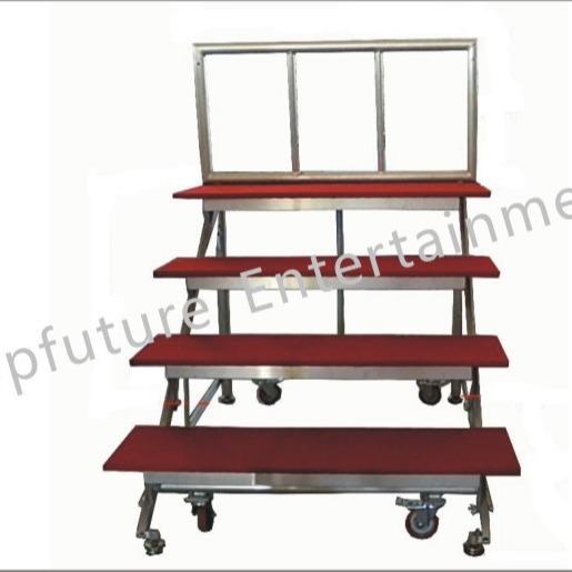 铝合金移动合唱台可折叠舞台合唱台阶学校演出合影摄影踏步