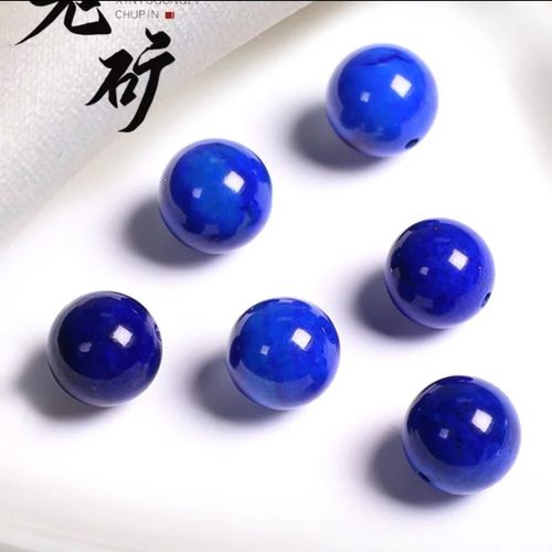 原矿保真收藏老矿料青金石圆珠散珠金刚星月菩提佛珠手链DIY配饰