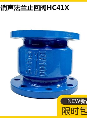 消声止回阀HC41X-16铸铁法兰不锈钢铜芯单向阀立式dn50 65 80 100