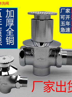 全铜暗装脚踏阀大便冲洗阀门卫生间脚踩式蹲便器冲水阀延时阀包邮