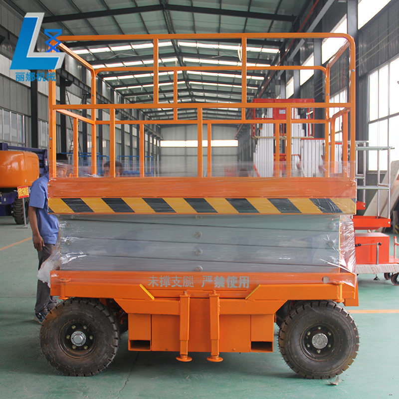 小型简易电动液压登高车家用维修移动升降机剪叉剪刀式升降平台车