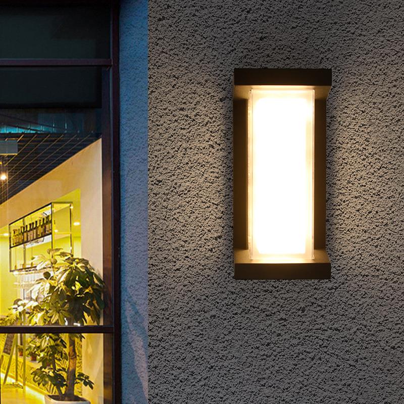 别墅户外壁灯家用室外阳台庭院灯铝材 花园露台楼梯过道灯led壁灯