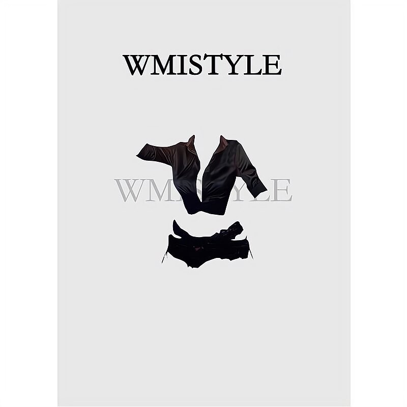 欧洲WMISTYLE设计辣妹性感黑色衬衣制服套装夜场酒吧显身材演出服