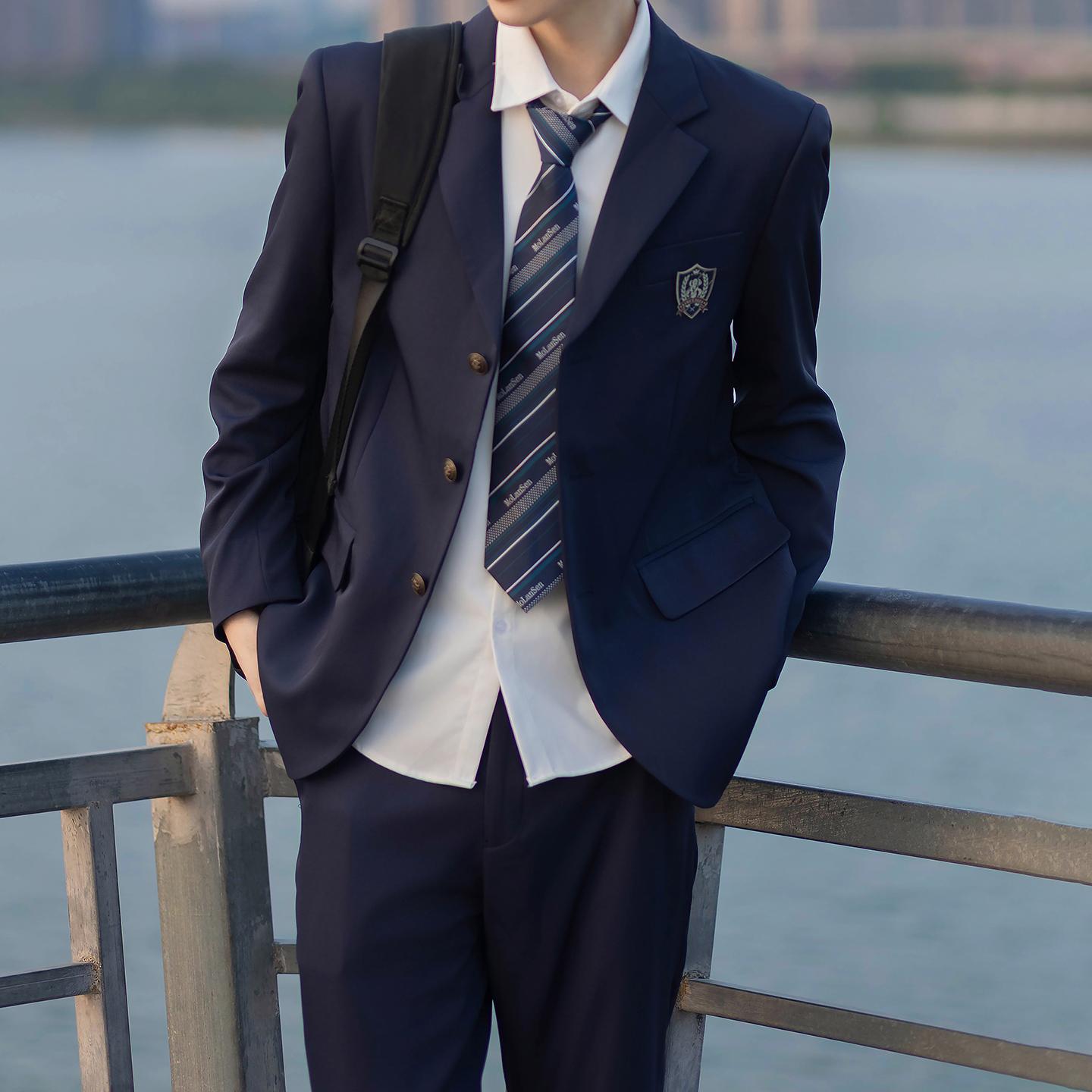 dk原创西装外套男学院风制服西服