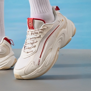 特步洄游2代复古老爹鞋男鞋百搭舒适轻便运动跑步鞋休闲时尚舒适