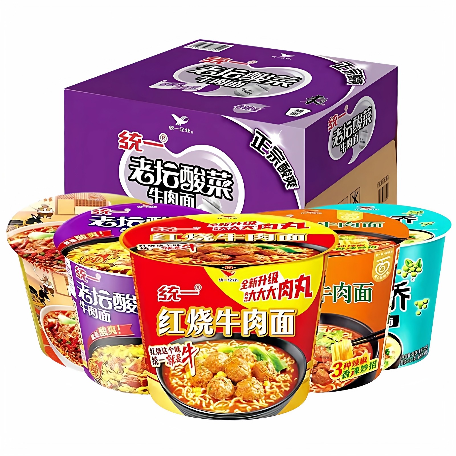 统一来一桶方便面110g*12桶整箱