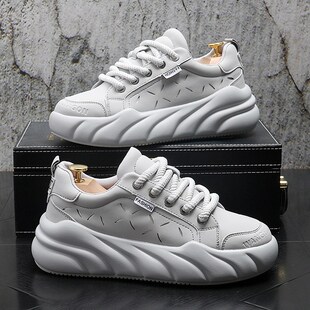 鞋子男款2025夏季n透气面包鞋内增高厚底男鞋百搭老爹鞋运动休闲