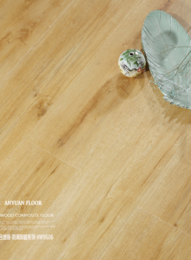 强化复合地板松木水洗E级哑光麻面防滑耐磨防火阻燃级灰色复古