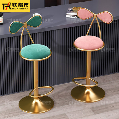 吧台椅升降旋转酒吧椅家用现代前台收银台椅子高脚凳