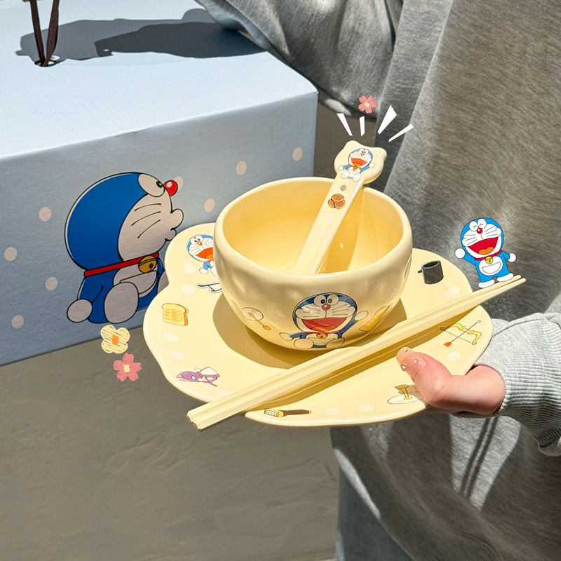 哆啦A梦餐具礼盒一人食碗盘套装