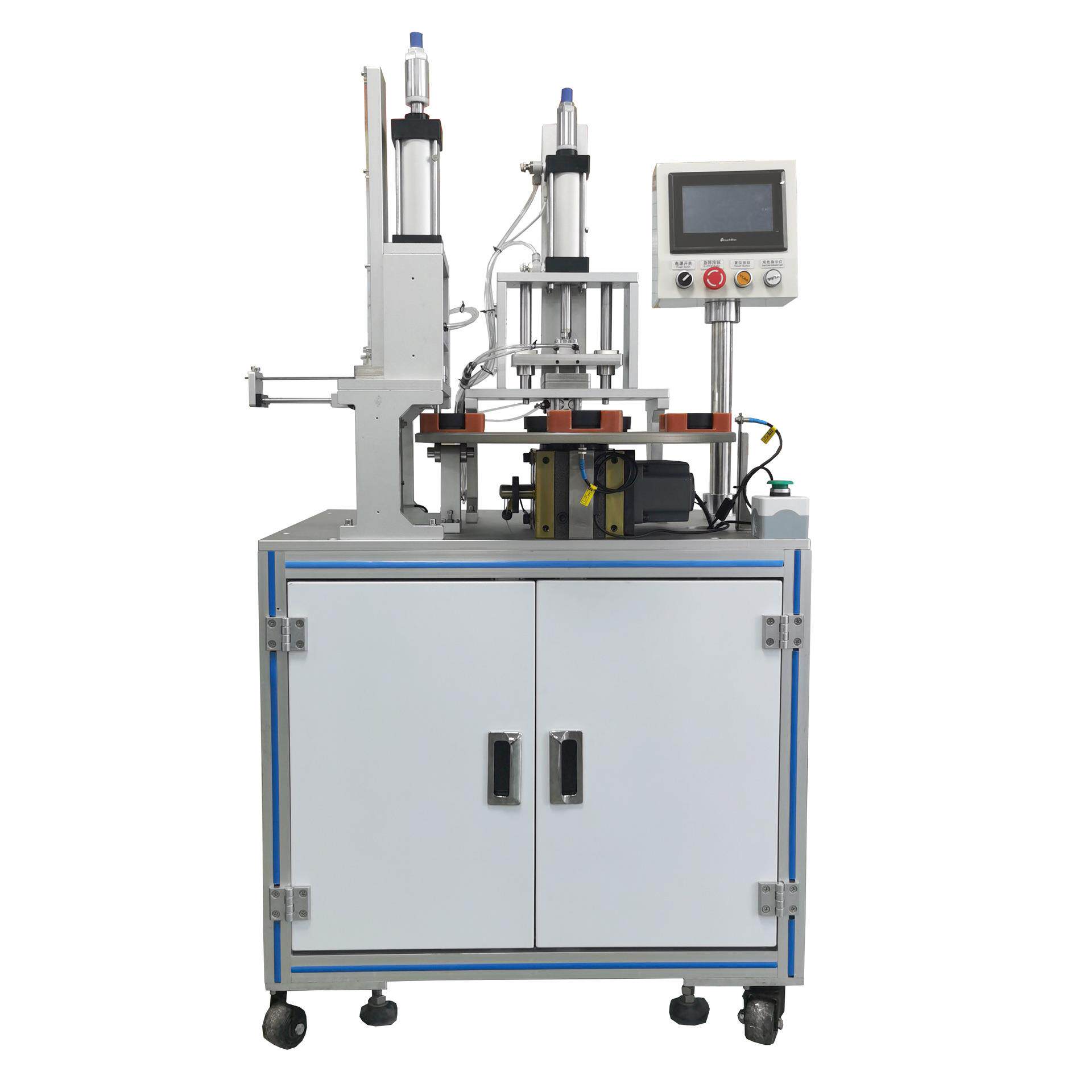 耳机喇叭磁性材料自动压磁机四工位转盘式智能压磁铁机