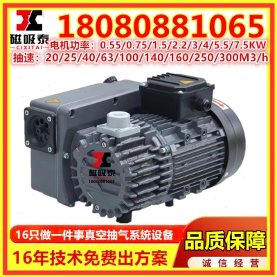 天津XD160直联40mm真空旋片式级真空泵XD100脱泡机用真空泵