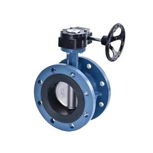 手动涡轮 软密封蝶阀DN100 法兰蝶阀D341X 屹选工品