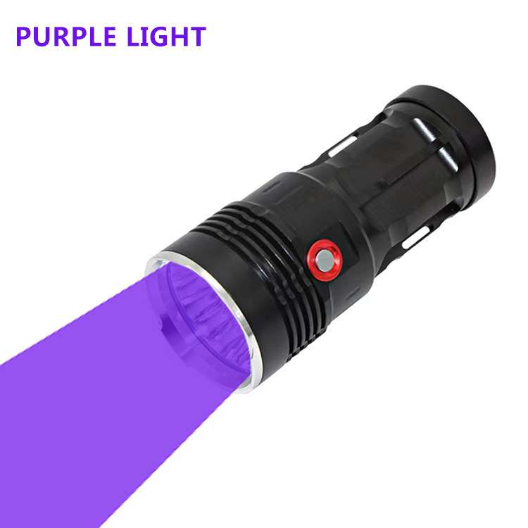 新款大功率365紫光防伪铝合金LED小钢炮手电筒 365NM UV手电
