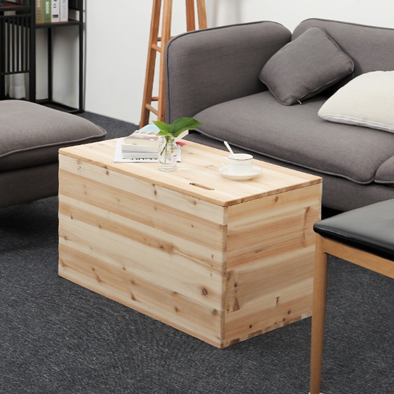 实木收纳箱木箱i储物箱可坐凳多功能大木箱拼床榻榻米箱子大号定