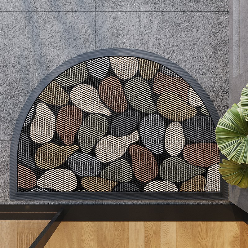 半圆入户门地垫弹力丝p玄关大门口进门脚垫室外门外地毯防滑除尘