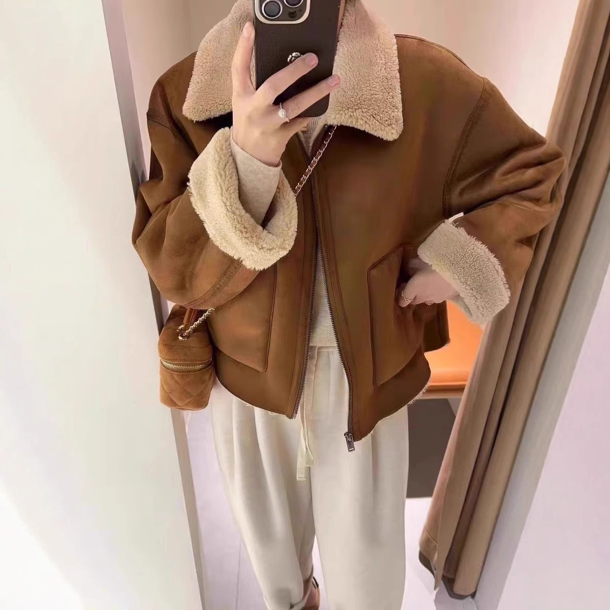 外套女秋冬款美拉德穿搭