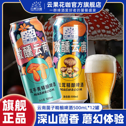 云南见手青松茸菌子精酿啤酒12罐