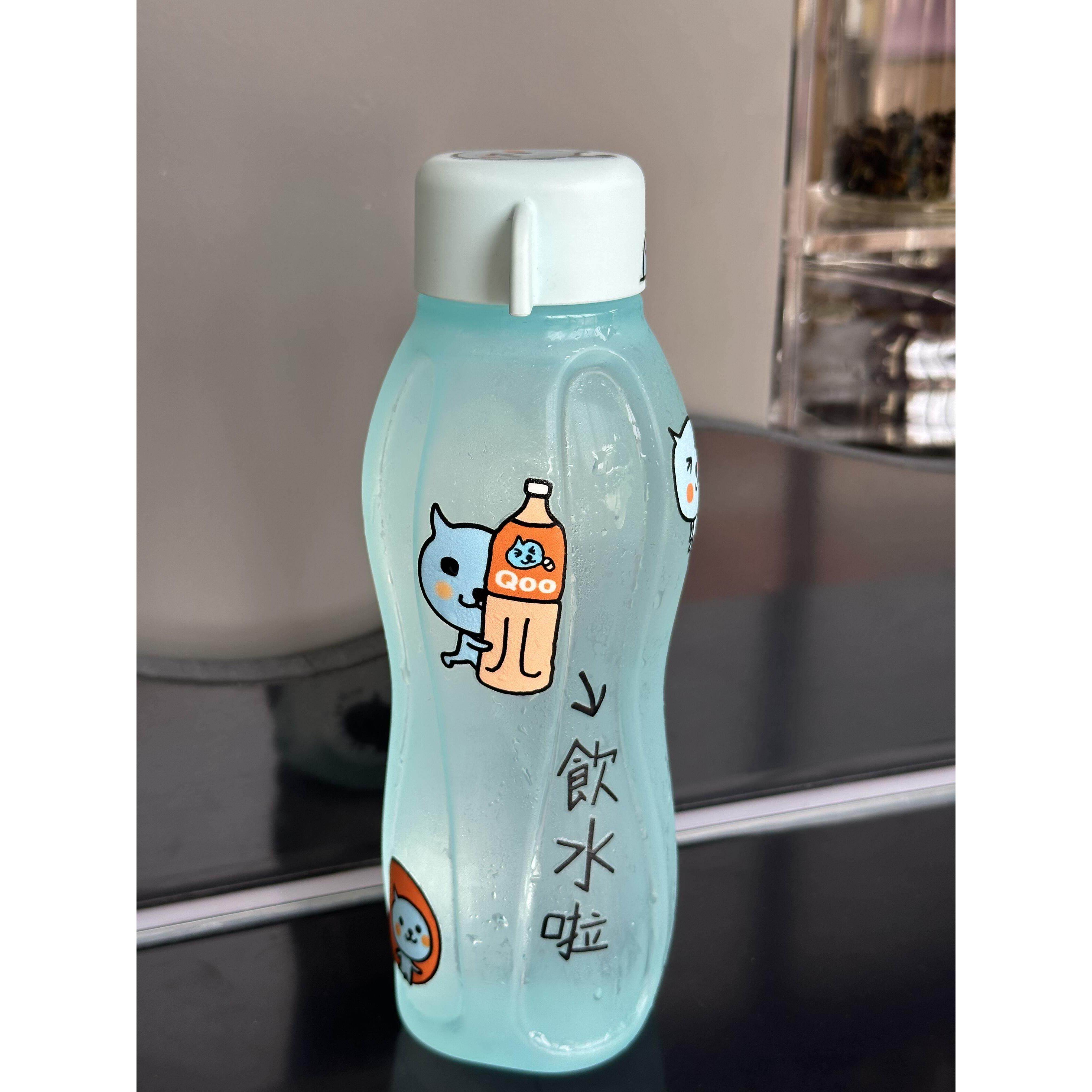 酷儿水杯食品级女生高颜值夏日大容量直饮水杯学生旅行便携防漏杯