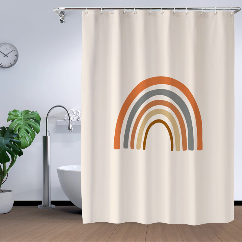 浴室挡水浴帘装免打孔卫生间淋浴防霉隔断帘子防水布挂帘高档厚