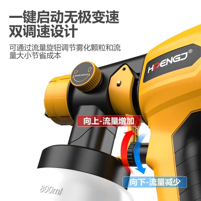 绿林电动喷漆枪油漆喷涂机一体充喷壶涂料小型乳胶漆专用