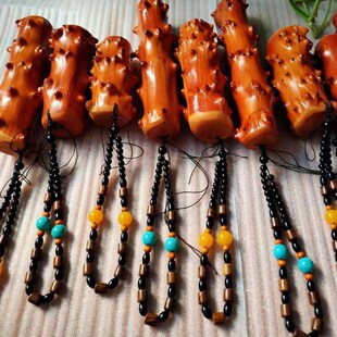 贵州特产檬子木带手绳手把件木雕文玩按摩红木棒工艺品观赏件