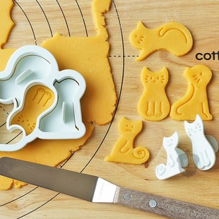 创意小猫饼干模具 韩式 家用亲子diy学校活动烘焙手工X面皮按压工