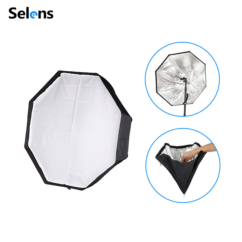 n喜乐仕 伞式八角柔光箱顶闪光灯柔光罩便携式反光伞摄影伞兼容神