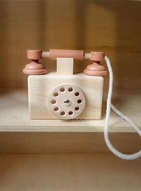 in风仿真电话机宝宝过家家儿童房复古装饰摄影道具