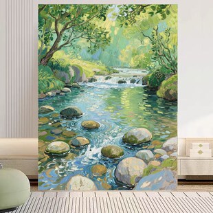 新款宫崎骏风夏日时光DIY数字油画风景卉凉一夏手工填色画