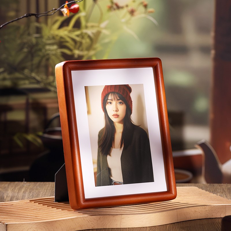 黑胡桃色实木相框摆台高级感diy洗照片做成相册挂墙画框空框装裱