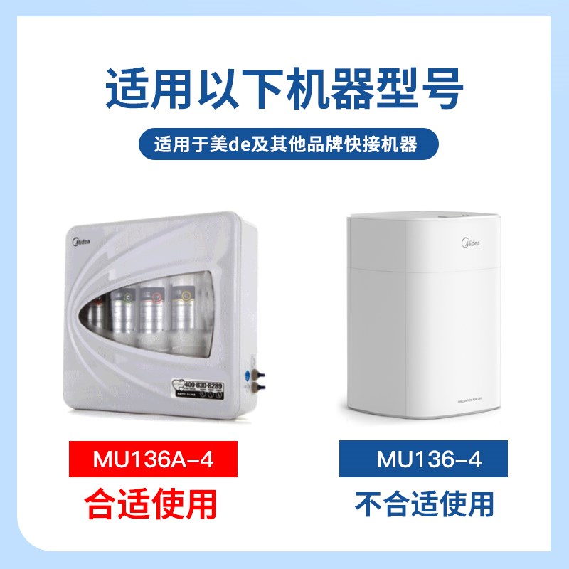 芯园适用净水器滤芯家用通用快接四级UF超滤机过滤器MU136A-4