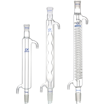 弯嘴 直形冷凝管球形蛇形冷凝管200300/400/500mm回流冷凝管