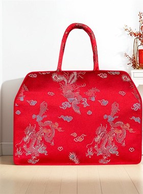 2新款布艺红包袋刺绣红包送礼利是封婚庆红包袋龙凤呈祥大红包