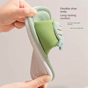 儿童亚麻拖鞋女童夏季室内家居防滑静音软底无声地板春秋拖鞋亲子