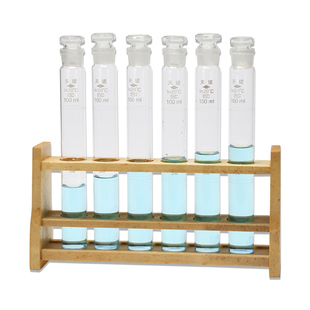 木质比色管架*孔径创意水培实验室试管架子木制