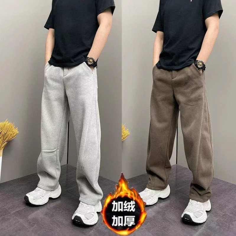 【专柜品质】2025新款冬季加绒加厚百搭弯刀休闲裤男士显瘦弯刀裤,男装,休闲裤,淘宝优惠券,粉丝福利购,淘宝优惠卷