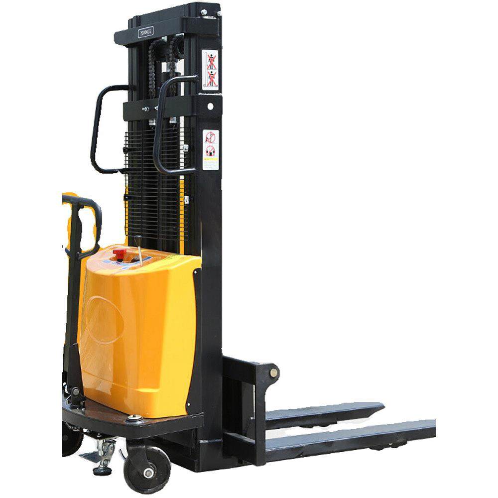 半电动叉车1吨2吨电动堆垛机小型液压叉车堆垛机高架叉车装卸车