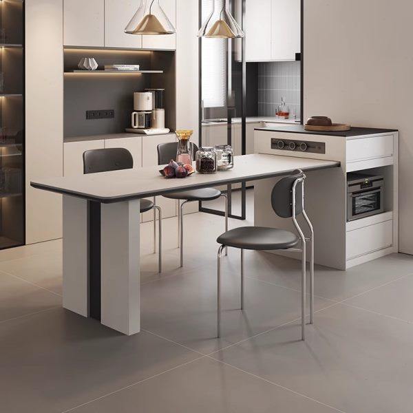 意式极简岩板岛台餐桌一体可伸缩家用餐厅可放微波炉倒台餐桌一体,住宅家具,岛台餐桌,淘宝优惠券,粉丝福利购,淘宝优惠卷