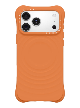 活力橙水波纹漾壳MagSafe波浪适用苹果iPhone17promax/16/15/ProMax/14/13磁吸硅胶手机壳华强北代购顶版