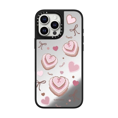 七夕情人节限定17Pro适用iPhone苹果手机壳14promax/15/12爱心镜子保护壳16plus13promaxMagSafe磁吸