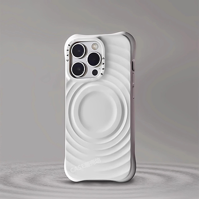 华强北代购顶版白色波漾壳MagSafe波浪Ti适用苹果iPhone17/16/15/ProMax/14/Pro/PMFY磁吸防摔硅胶手机壳