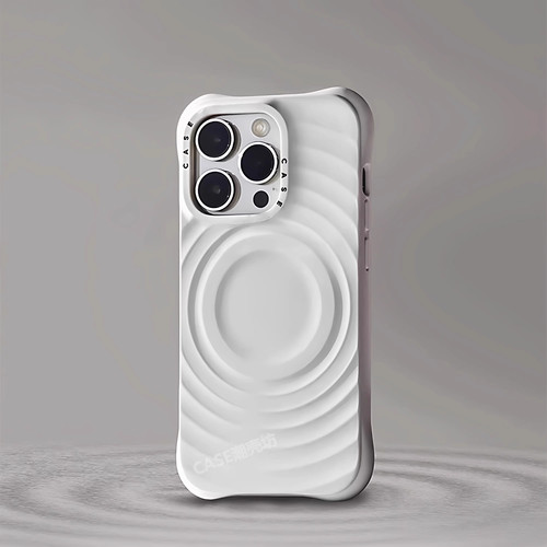 华强北代购顶版白色波漾壳MagSafe波浪Ti适用苹果iPhone17/16/15/ProMax/14/Pro/PMFY磁吸防摔硅胶手机壳