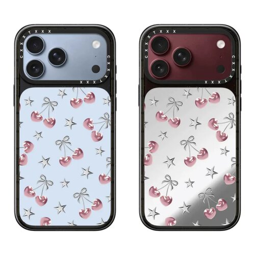 樱桃星星冰川蓝/勃艮第酒红色适用于苹果iPhone18/17ProMax小众卡通16磁吸手机壳15p防摔14/13p保护套MagSafe