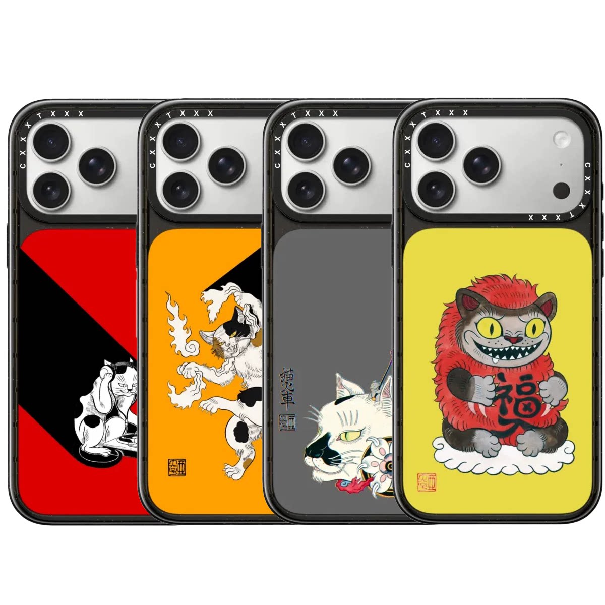 和风福猫妖绘系列适用苹果iPhone18/17/16/15/14/ProMax磁吸小众个性潮壳艺术感手机壳四角防摔保护套MagSafe